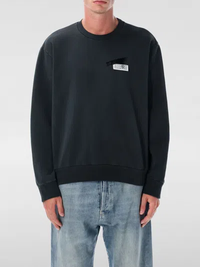 Mm6 Maison Margiela Mm6 By Maison Margiela Wool Taped Label Crewneck Sweater In Black