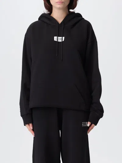 MM6 MAISON MARGIELA SWEATSHIRT MM6 MAISON MARGIELA WOMAN COLOR BLACK,H28877002