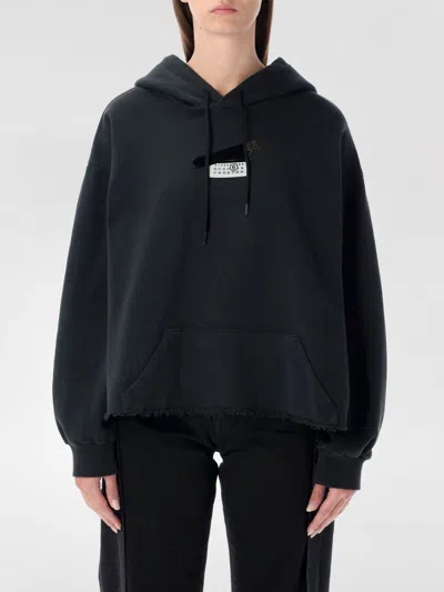 MM6 MAISON MARGIELA SWEATSHIRT MM6 MAISON MARGIELA WOMAN COLOR BLACK,H65228002