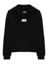 Mm6 Maison Margiela Relaxed-fit Cotton Hoodie With Adjustable Drawstring In Blue