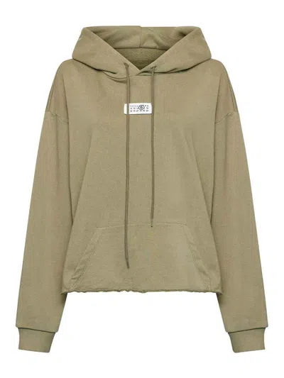 Mm6 Maison Margiela Sweatshirt In Verde