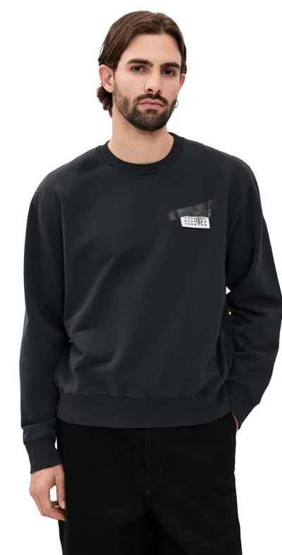 MM6 MAISON MARGIELA SWEATSHIRT WASHED BLACK