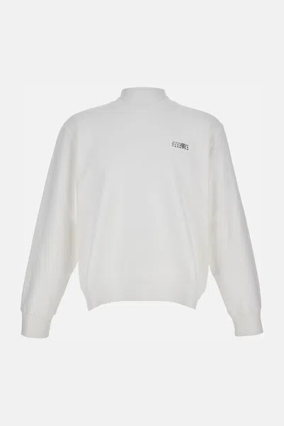 Mm6 Maison Margiela White Logo Swetshirt