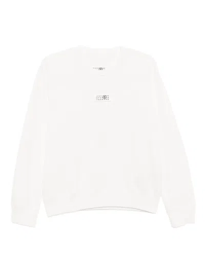 MM6 MAISON MARGIELA SWEATSHIRT WITH LOGO APPLIQUÉ