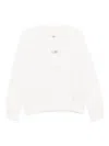 Mm6 Maison Margiela Numeric Signature Label Crewneck Sweatshirt In White