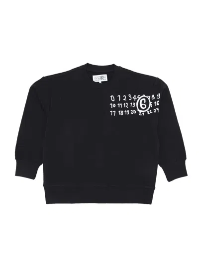 Mm6 Maison Margiela Kids' Sweatshirt With Logo In Black