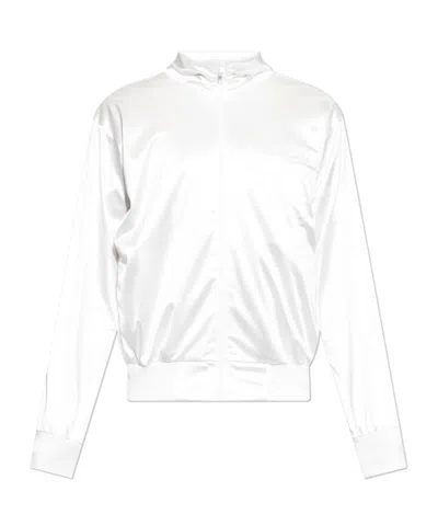 Mm6 Maison Margiela Numbers-motif Bomber Jacket In White