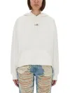 Mm6 Maison Margiela Mm6 By Maison Margiela Relaxed-fit Cotton Sweatshirt With Minimal Logo Detail In White