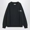 Mm6 Maison Margiela Black Sweatshirt With Numeric Logo In Cotton