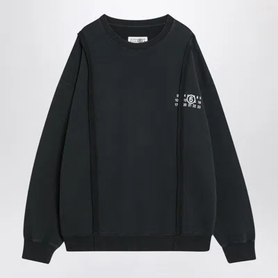 Mm6 Maison Margiela Sweatshirt With Numeric Logo In In Black