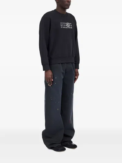 Mm6 Maison Margiela Sweatshirt With Numerical Graphics In Black