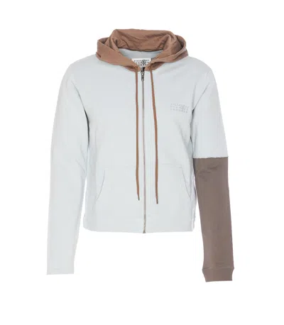 Mm6 Maison Margiela Sweatshirt With Zip Closure In Multicolour