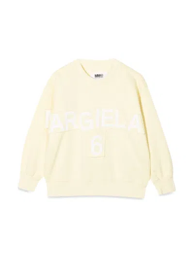 Mm6 Maison Margiela Kids' Sweatshirt In Yellow