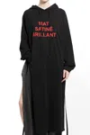 Mm6 Maison Margiela Oversize Sweatshirt With Hood And Print In Black
