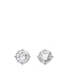 Mm6 Maison Margiela Swirl Heart-patterned Stud Earrings In White