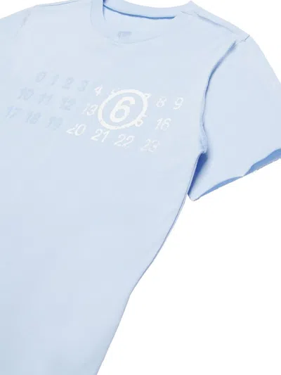 Mm6 Maison Margiela Kids' Maglietta In Blue