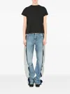 Mm6 Maison Margiela T-shirt Basic Jersey In Blue