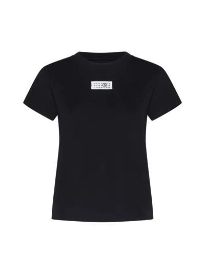 Mm6 Maison Margiela Mm6 By Maison Margiela Numeric Cotton Jersey T-shirt In Black