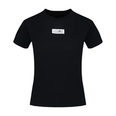 Mm6 Maison Margiela Mm6 By Maison Margiela Numeric Cotton Jersey T-shirt In Black