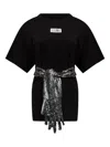 Mm6 Maison Margiela Cotton T-shirt With Gloves In Black