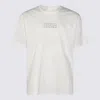Mm6 Maison Margiela Cotton T-shirt With Number Graphics In White