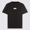 Mm6 Maison Margiela Numeric Signature Logo Crew Neck T Shirt In Black