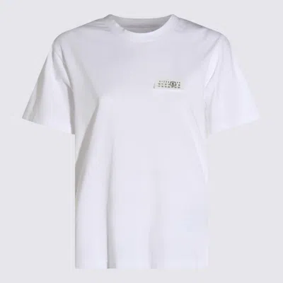 MM6 MAISON MARGIELA MM6 MAISON MARGIELA WHITE COTTON T-SHIRT