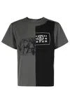 Mm6 Maison Margiela Mm6 Logo Print Round Neck Cotton T-shirt In Grey