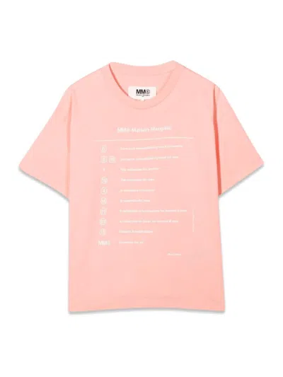 Mm6 Maison Margiela Kids' T-shirt M/c In Pink