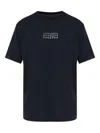 Mm6 Maison Margiela Numeric Signature Mm6 T-shirt Black In Blue