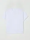 Mm6 Maison Margiela T-shirt In Jersey Con Patch Numeric Logo In White