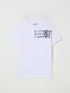 Mm6 Maison Margiela White T-shirt For Kids With Logo In White