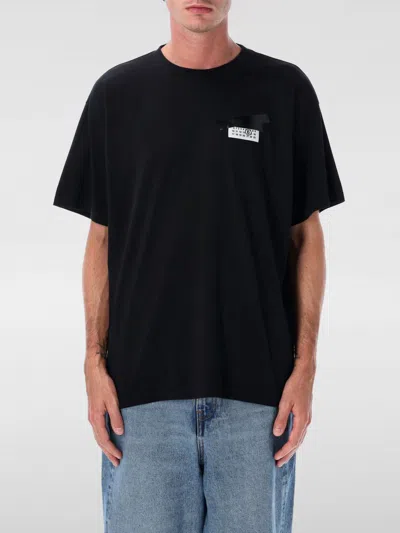 Mm6 Maison Margiela Mm6 By Maison Margiela Oversized T-shirt With Contrasting Pocket Detail In Black