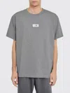 Mm6 Maison Margiela Light Grey T-shirt With Numeric Signature Patch In Gray