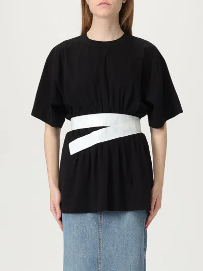 MM6 MAISON MARGIELA T-SHIRT MM6 MAISON MARGIELA WOMAN COLOR BLACK,g53428002