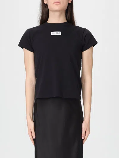 Mm6 Maison Margiela Mm6 By Maison Margiela Numeric Cotton Jersey T-shirt In Black