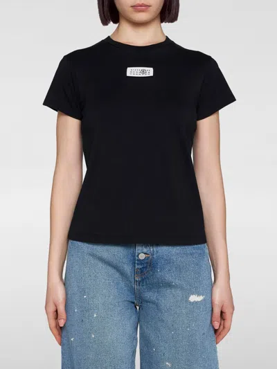 Mm6 Maison Margiela Mm6 By Maison Margiela Numeric Cotton Jersey T-shirt In Black