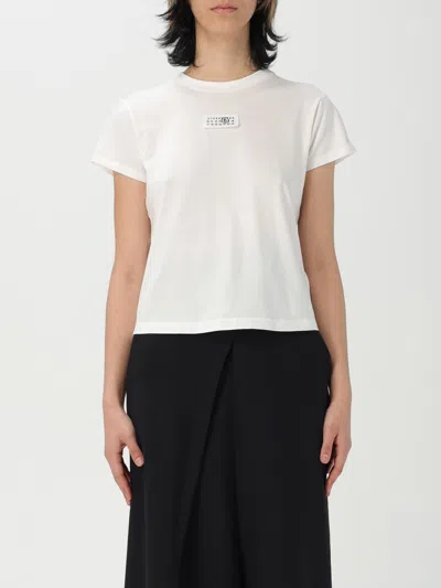 MM6 MAISON MARGIELA T-SHIRT MM6 MAISON MARGIELA WOMAN COLOR WHITE,G52244001