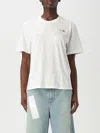 Mm6 Maison Margiela Mm6 By Maison Margiela Relaxed-fit Cotton T-shirt With Subtle Logo Detail In White
