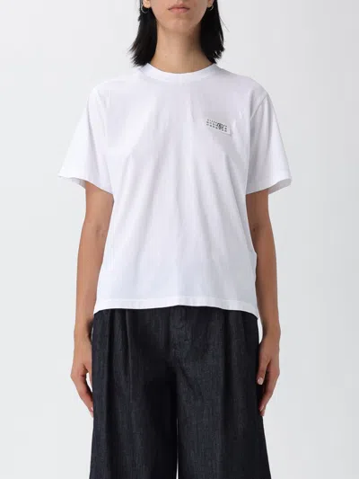 MM6 MAISON MARGIELA T-SHIRT MM6 MAISON MARGIELA WOMAN COLOR WHITE,H36272001