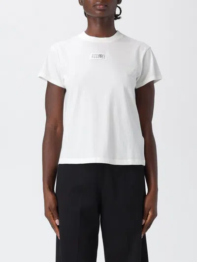 MM6 MAISON MARGIELA T-SHIRT MM6 MAISON MARGIELA WOMAN COLOR WHITE,H36616001