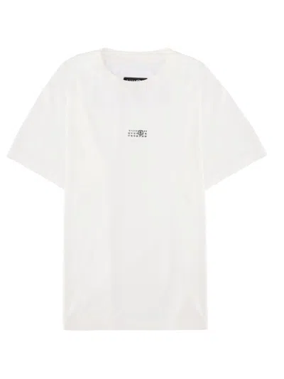 Mm6 Maison Margiela Mm6 By Maison Margiela Minimalist Logo Short Sleeve T-shirt In White