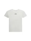Mm6 Maison Margiela Mm6 By Maison Margiela Relaxed-fit Cotton T-shirt With Subtle Logo Detail In White