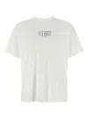 Mm6 Maison Margiela Cotton T-shirt With Number Graphics In White