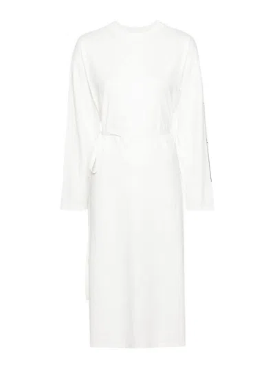 Mm6 Maison Margiela Numbers-motif Long T-shirt In White