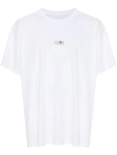 Mm6 Maison Margiela T-shirt With Applique In White