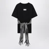 Mm6 Maison Margiela Roundneck Label T-shirt In Black