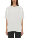 Mm6 Maison Margiela Mm6 By Maison Margiela Oversized Cotton T-shirt With Logo Detail In White