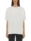 Mm6 Maison Margiela Mm6 By Maison Margiela Oversized Cotton T-shirt With Logo Detail In White