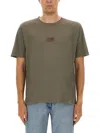 Mm6 Maison Margiela Mm6 By Maison Margiela Relaxed-fit Cotton T-shirt With Logo Patch In Green